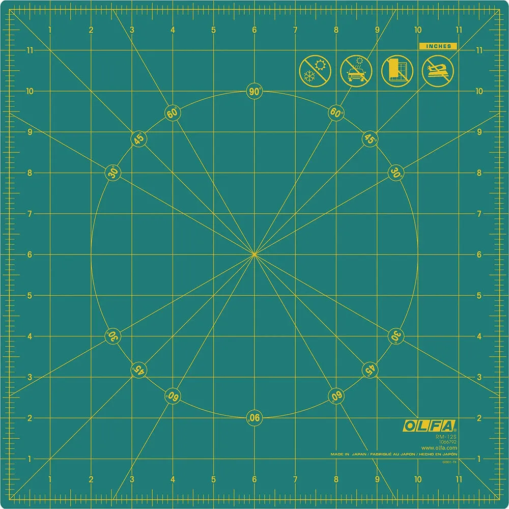 12-Inch Rotating Self-Healing Cutting Mat O-RM-12S