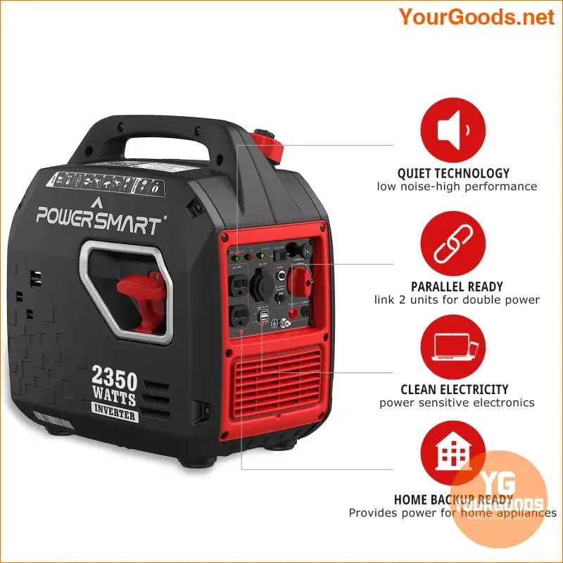 2500W Ultra Quiet Portable Inverter Generator RV Ready Eco Mode