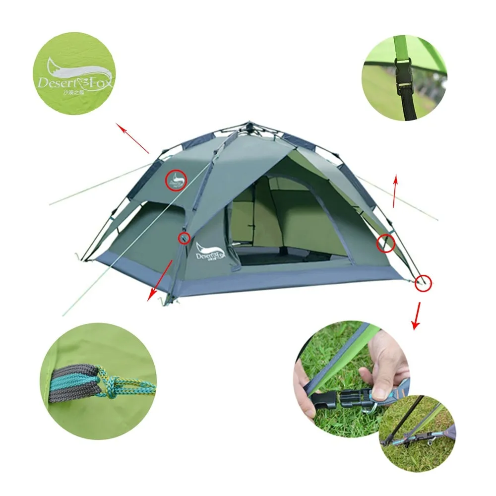 3 Person Instant Pop-Up Automatic Dome Tent