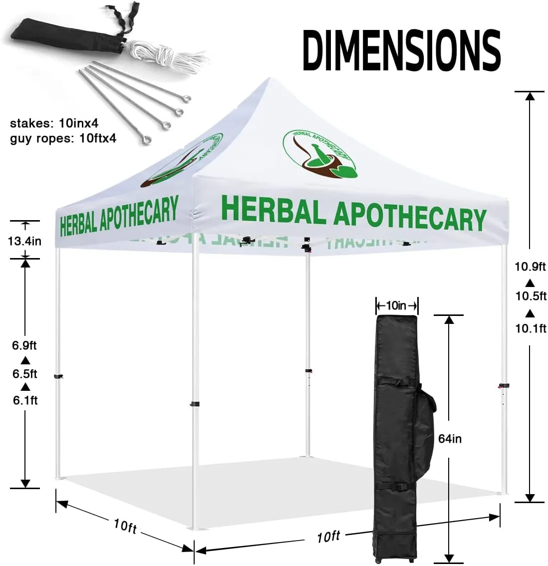 ABLEM8CANOPY  Herbal Apothecary 10x10 Easy Set up Canop Tent