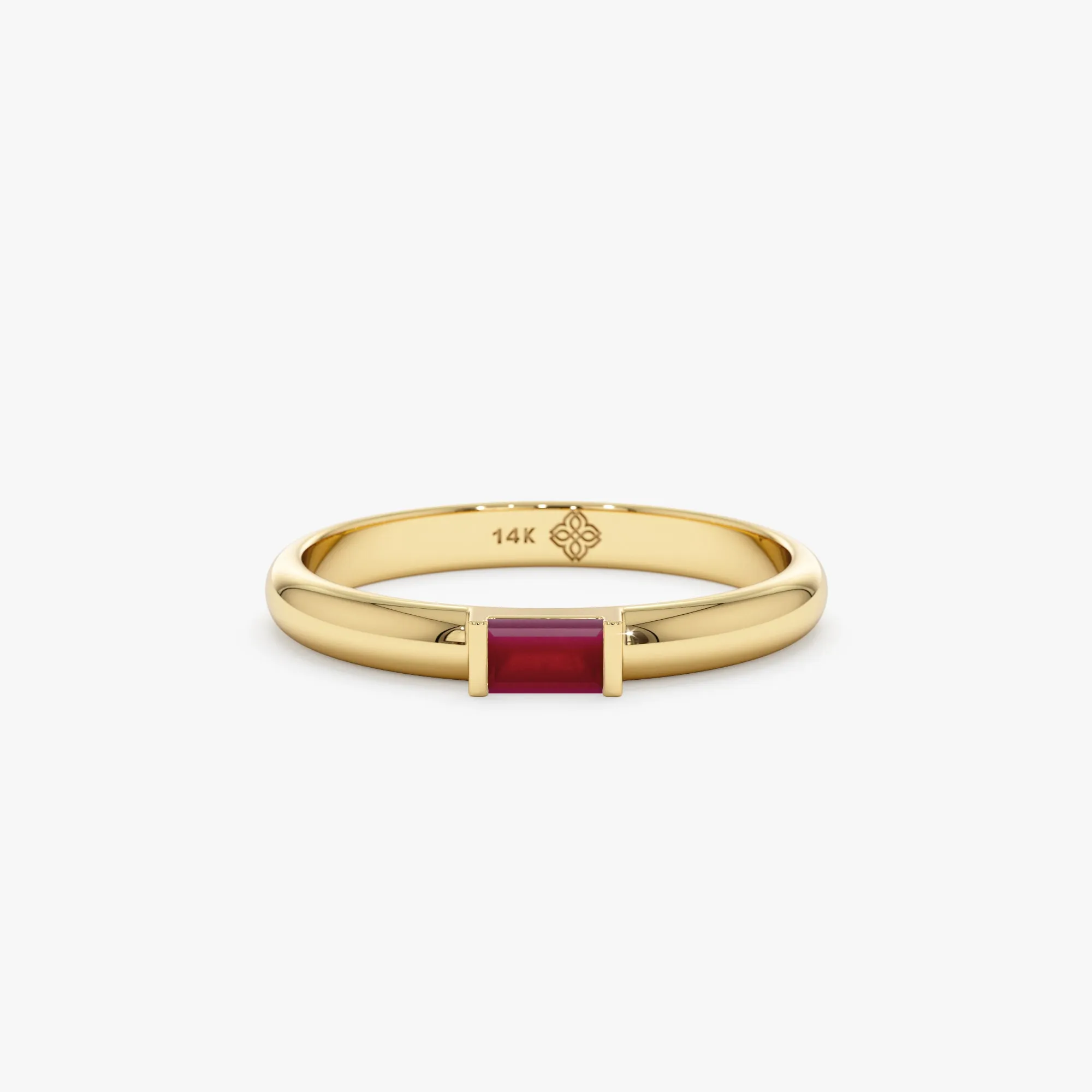 Baguette Ruby Dome Ring, Annie