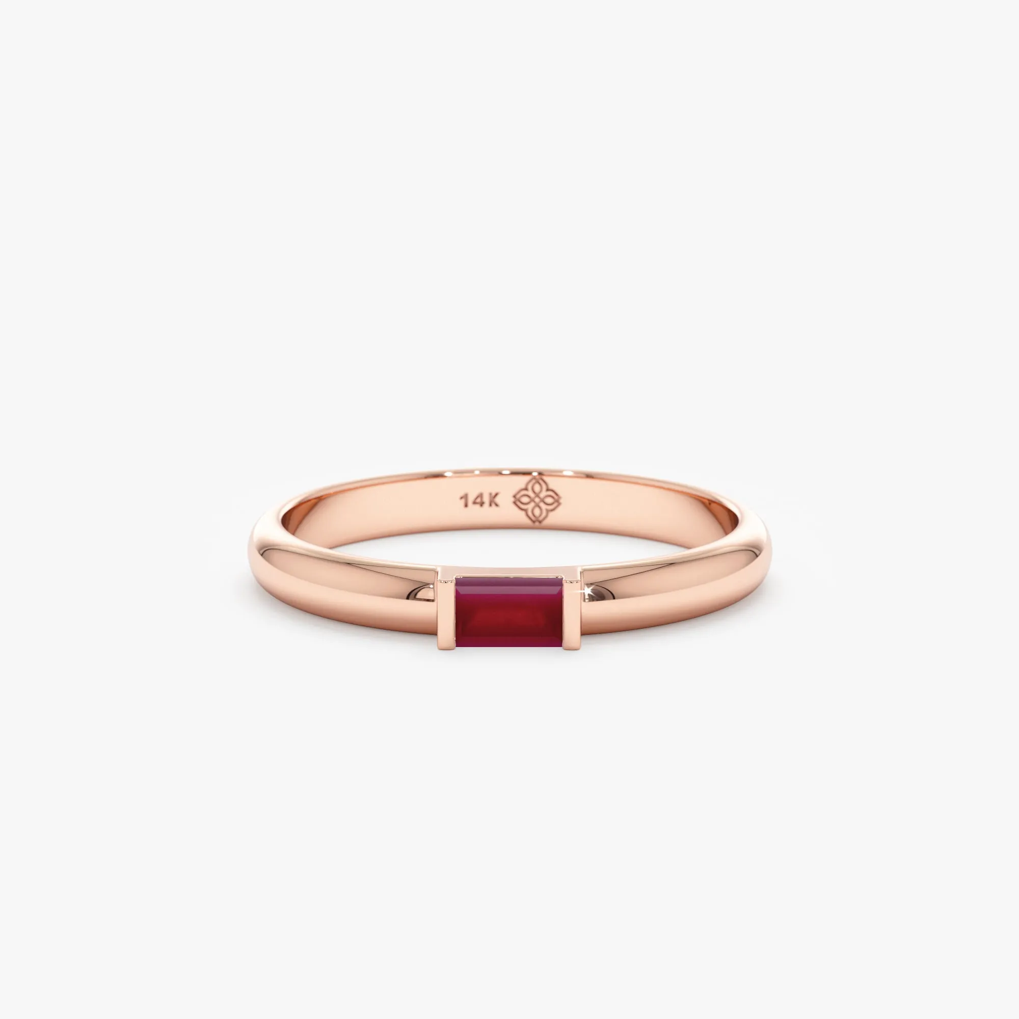 Baguette Ruby Dome Ring, Annie