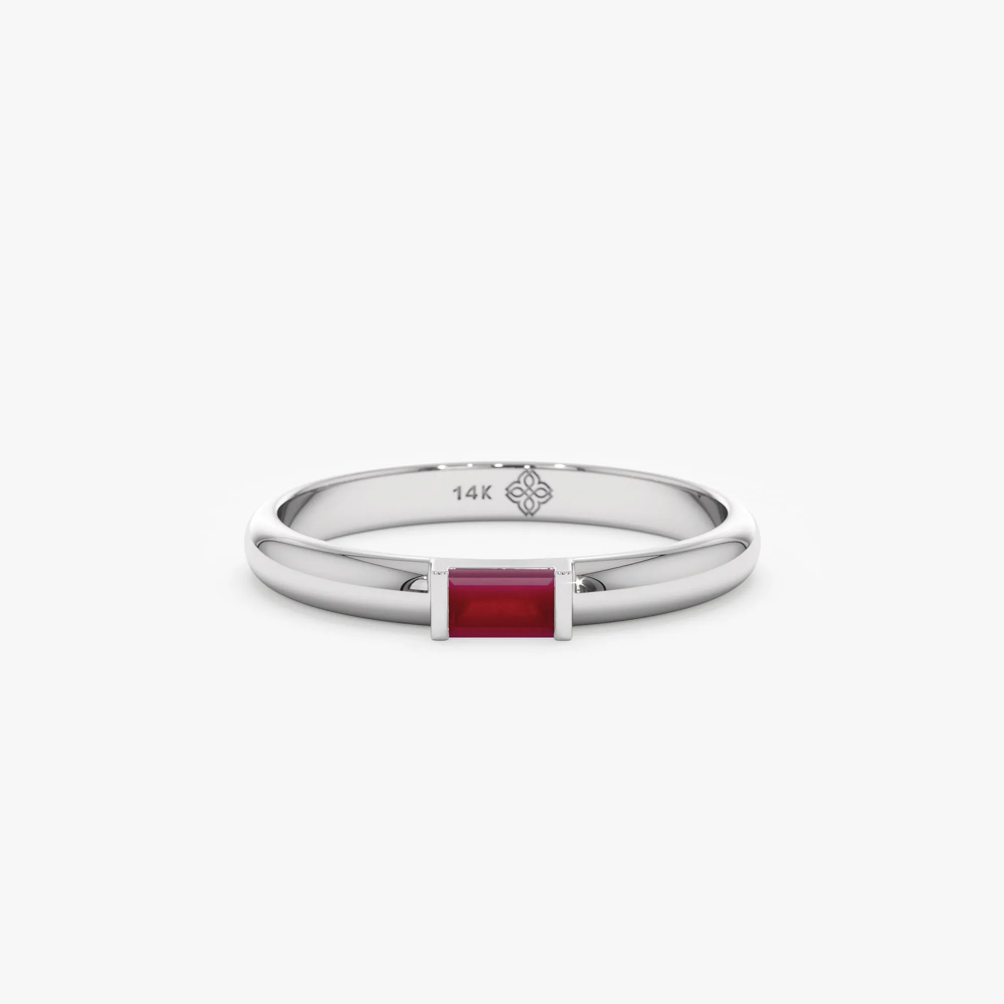 Baguette Ruby Dome Ring, Annie