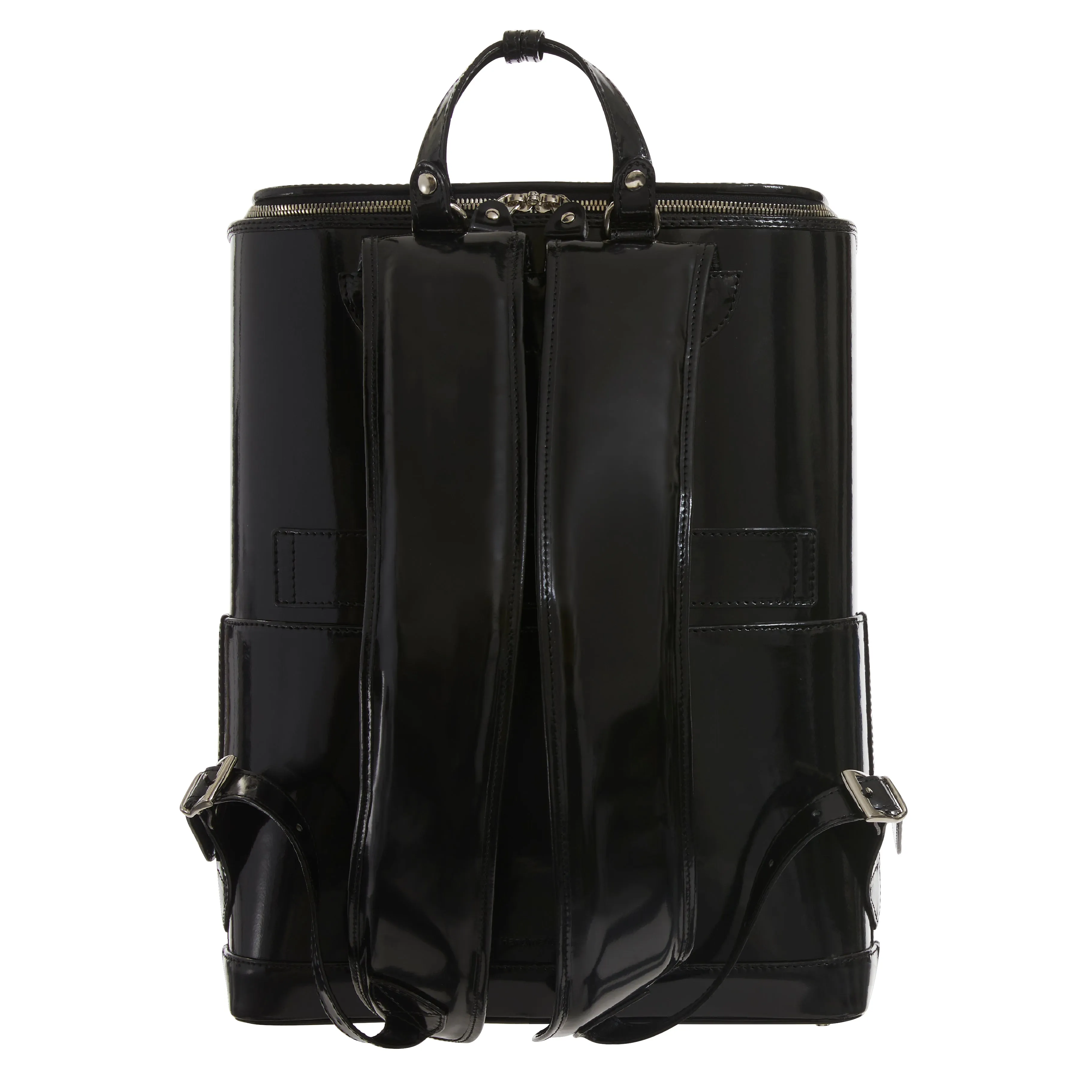 Black Bucklesbury Fine Italian Leather Backpack