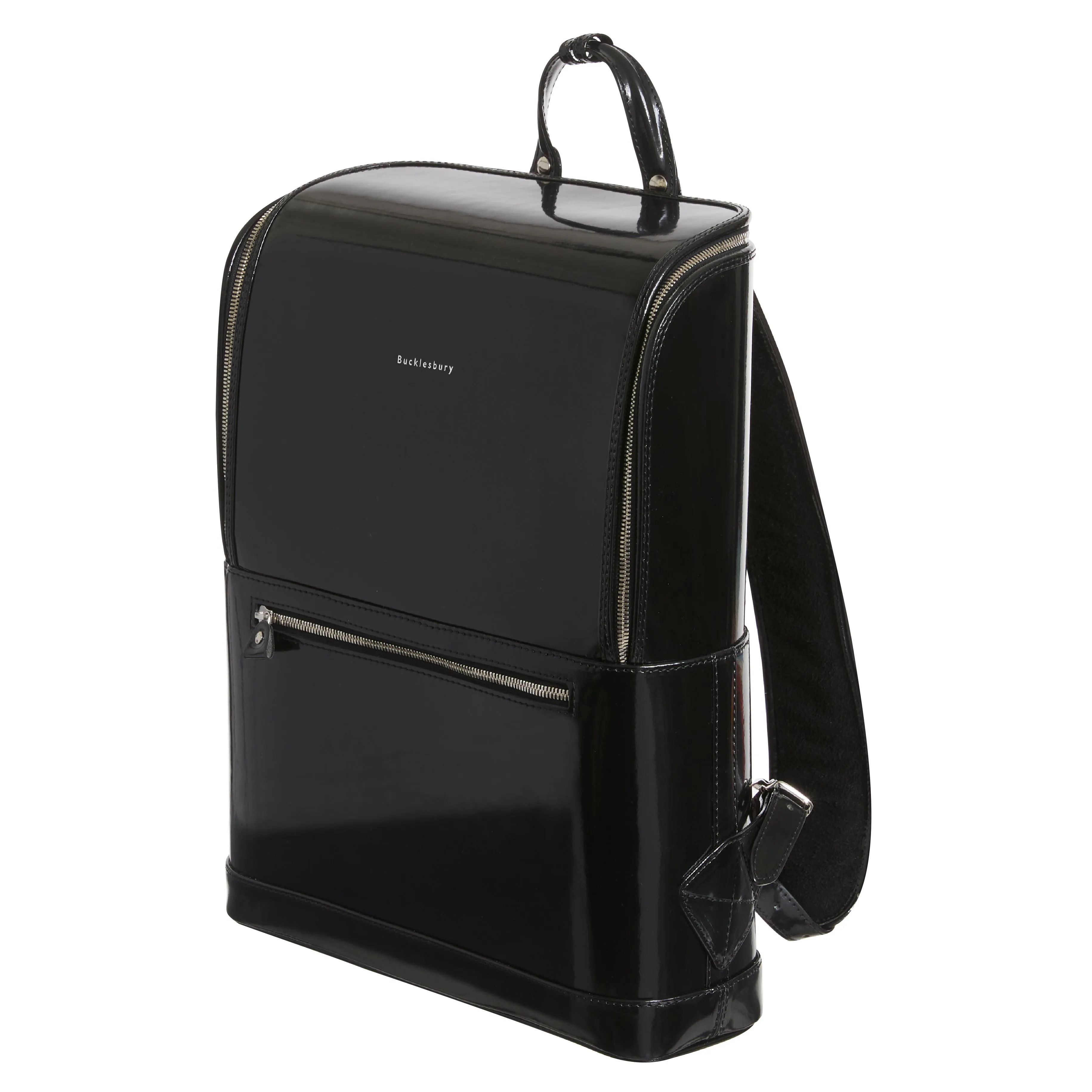 Black Bucklesbury Fine Italian Leather Backpack