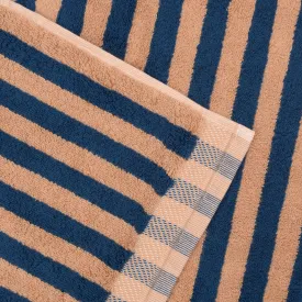 Blue & Porcini Pembroke Stripe Cotton Mat