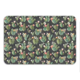 Cactus Bath Mat, Non Slip, Western Bathroom Decor, Cool Bath Mat, Boho Rug, Microfiber, Floral Pattern, Desert Theme Decor, Small or Large