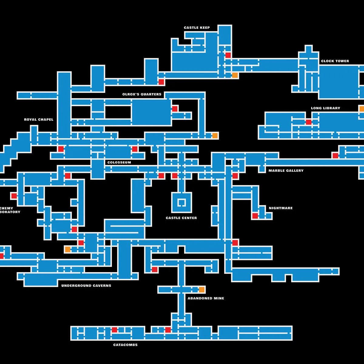 Castlevania SOTN Map Desk Mat