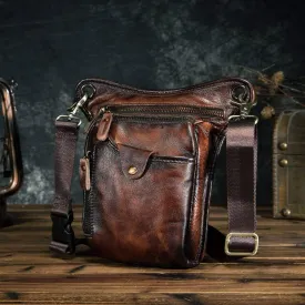 Classic Leather Shoulder Sling Bag