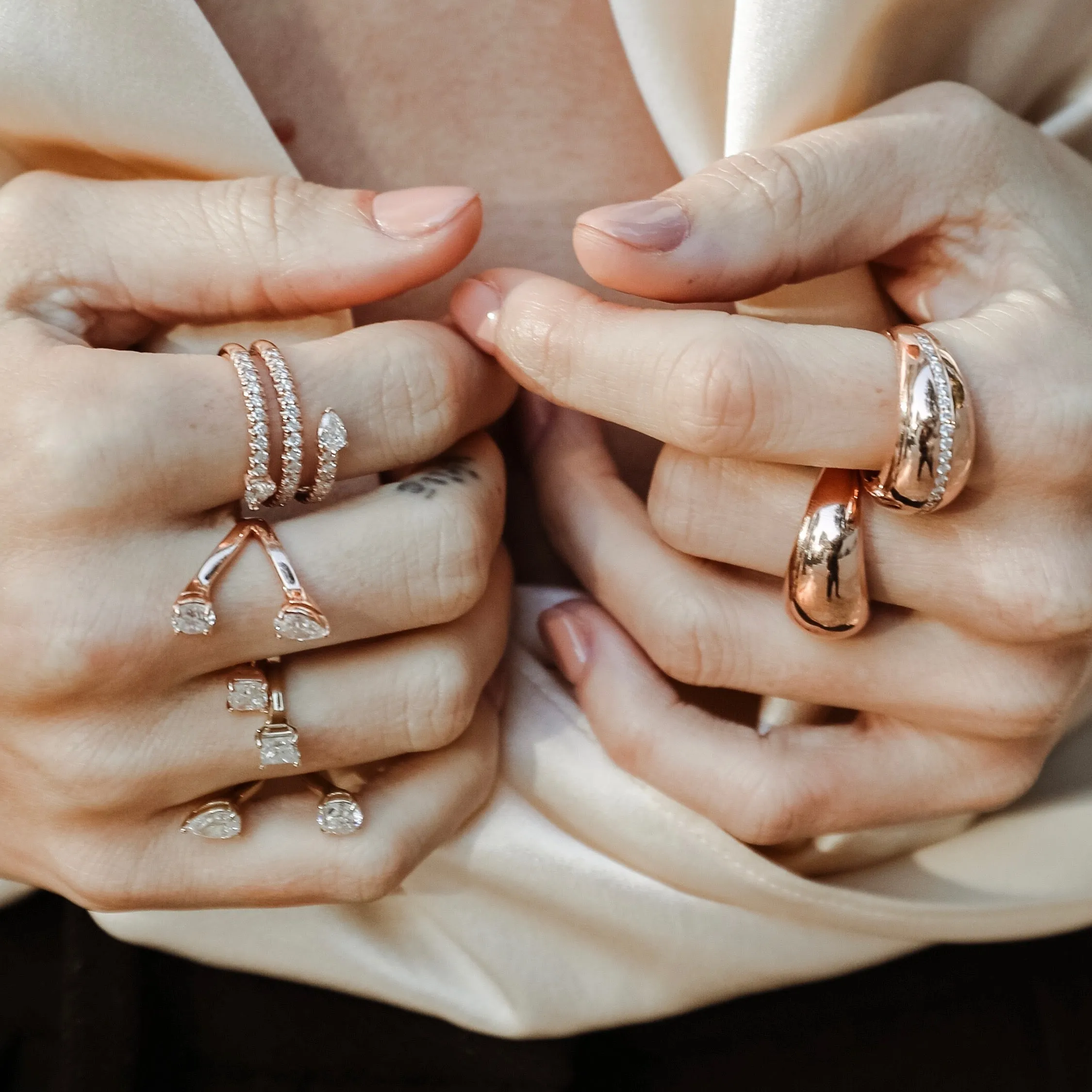 Gold Bubble Ring