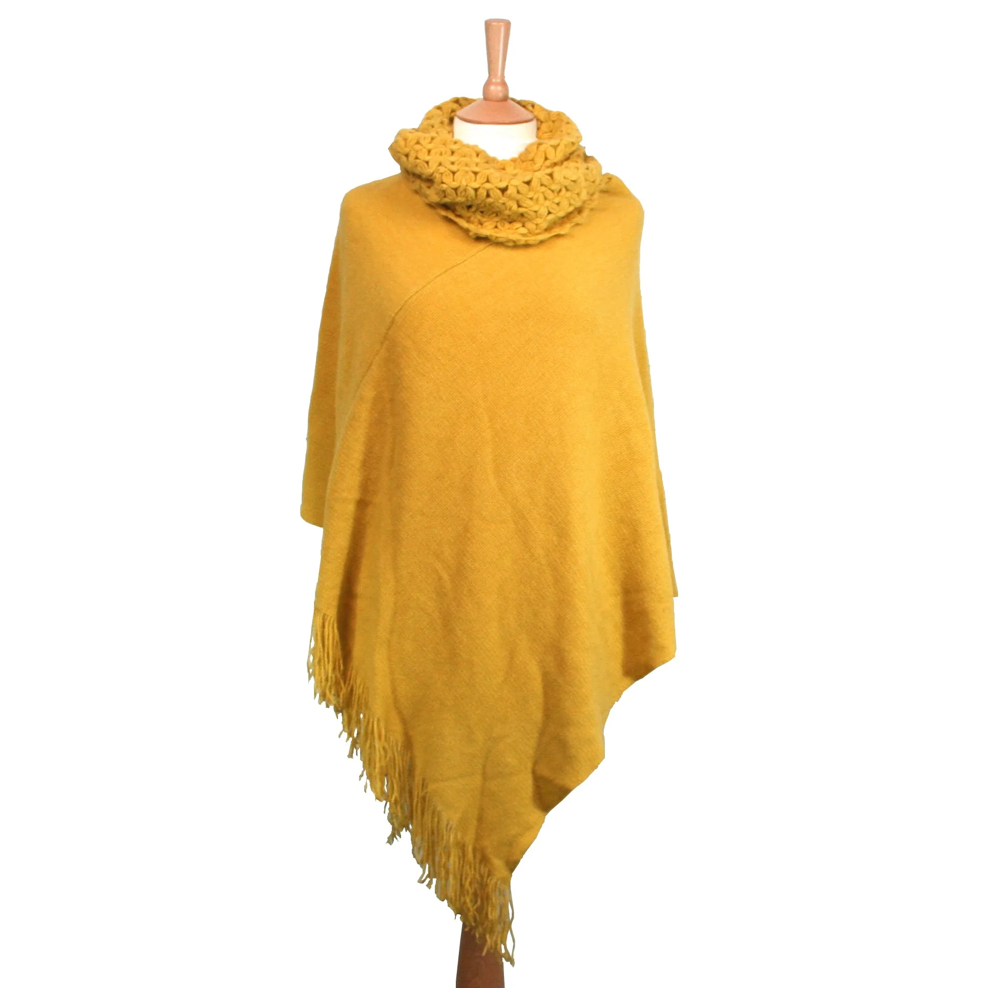 Luxurious Poncho with Tassels