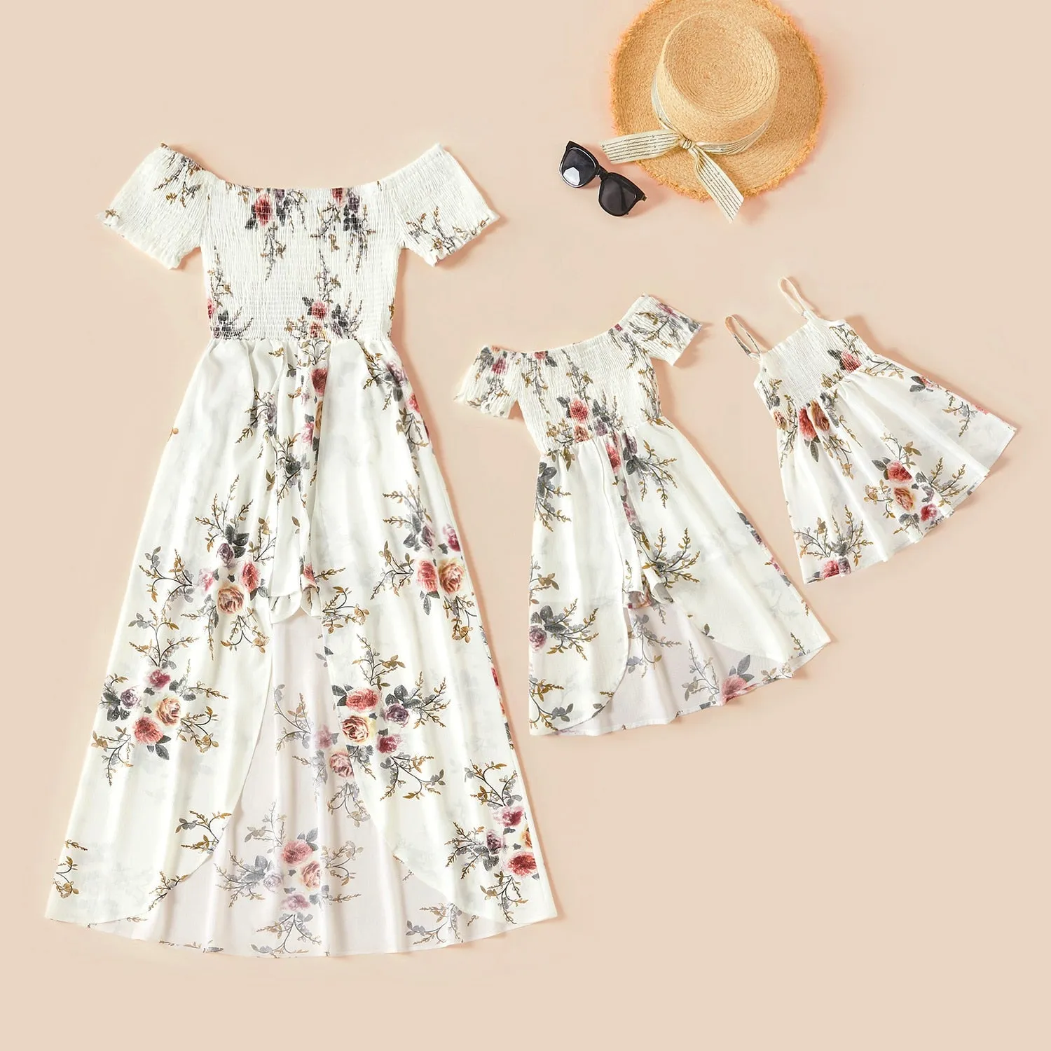 Mummy & Daughter Matching Romantic Floral Romper-Dress