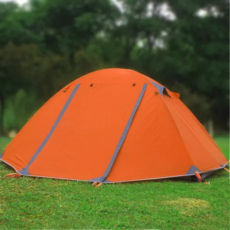 Outdoor Double Double-layer Aluminum Pole Waterproof Tent