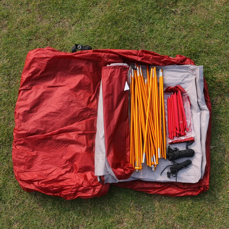 Outdoor multi-person aluminum pole tent