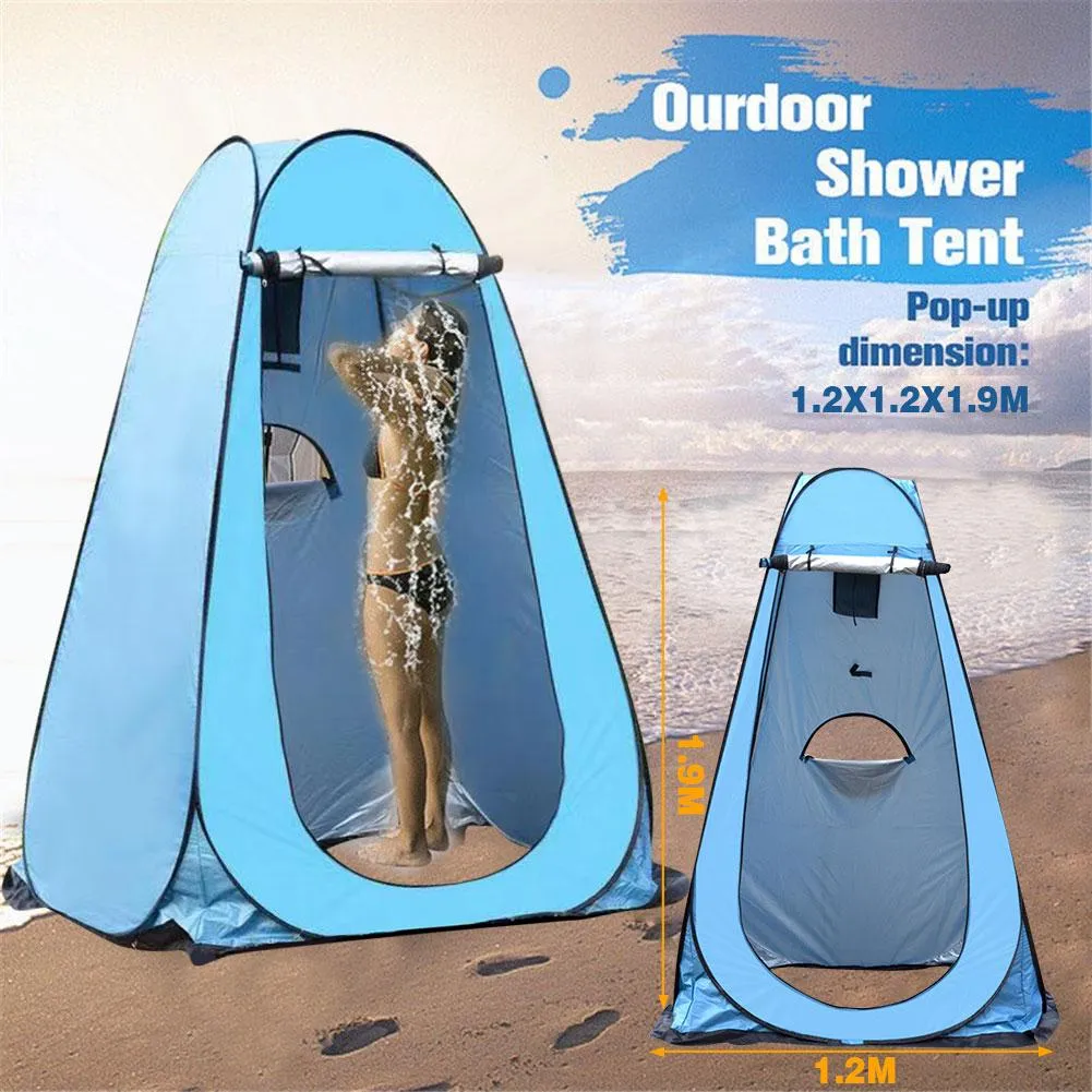 Pop Up Pod Tent Changing Dressing Room Privacy Beach Tent 2 Windows Instant Portable Shower Tent Camping Toilet Rain Shelter