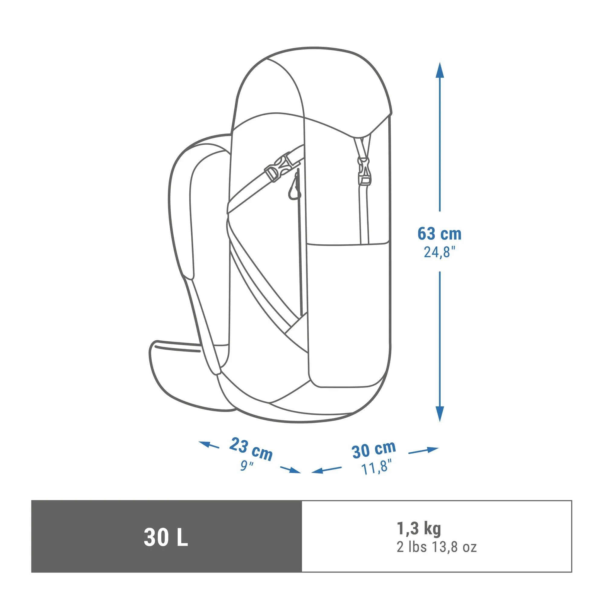 Quechua MH500 30L Hiking Backpack