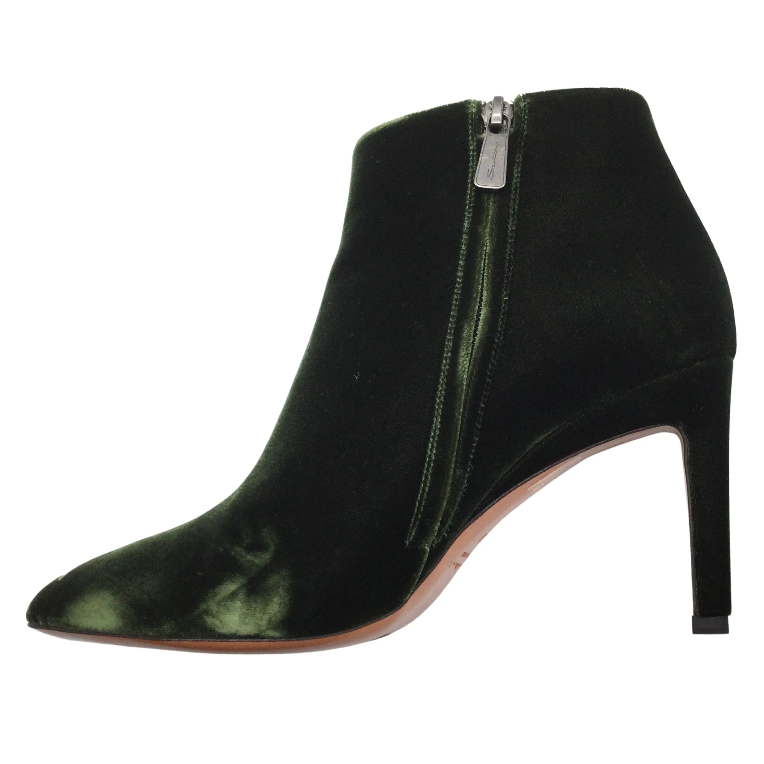 Santoni Green Pointed Toe Boots/Booties