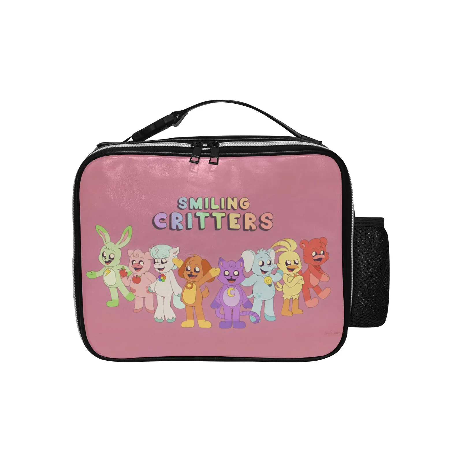 Smiling Critters PU Leather Lunch Box