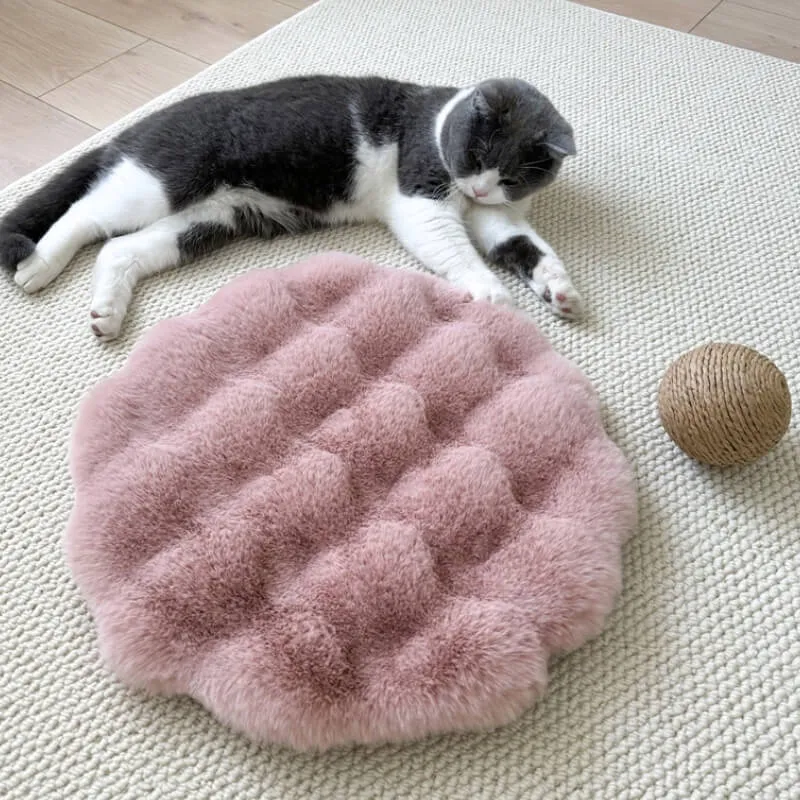 Soft Plush Warm Pet Sleeping Pad Round Dog Mat