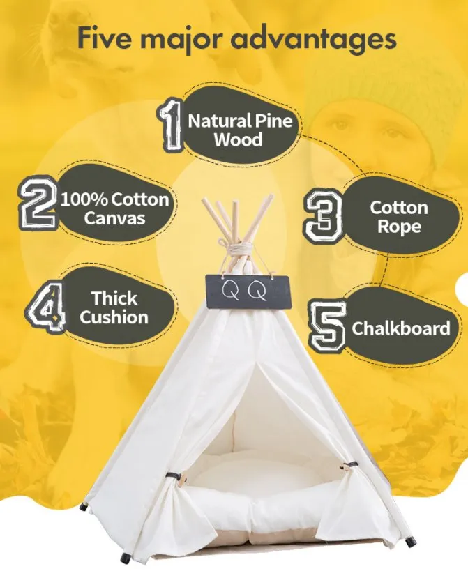 TeePee Tent Pet Bed - 7 Designs!