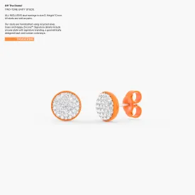 Two-Tone Unity Studs in Tangerine